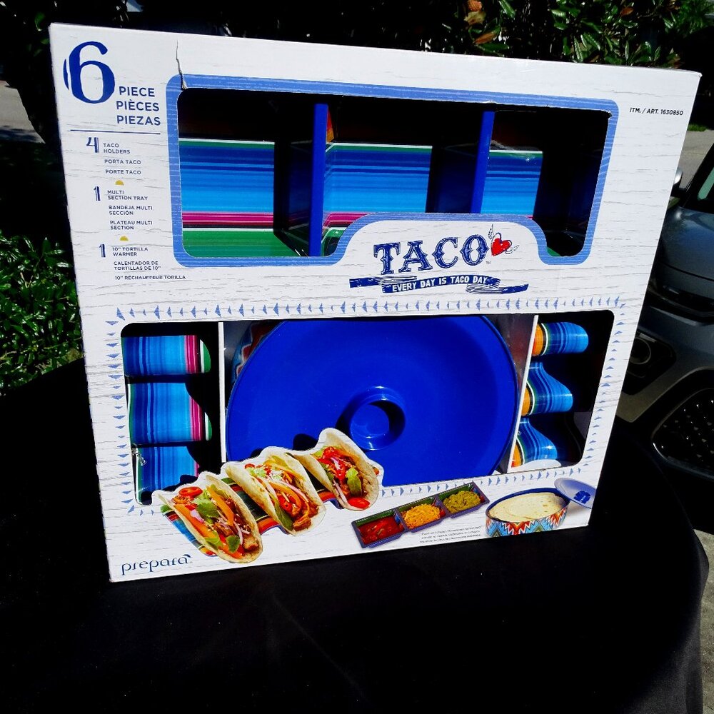 TACO Every Day Is Taco Day 6Piece Serving Set by Prepara